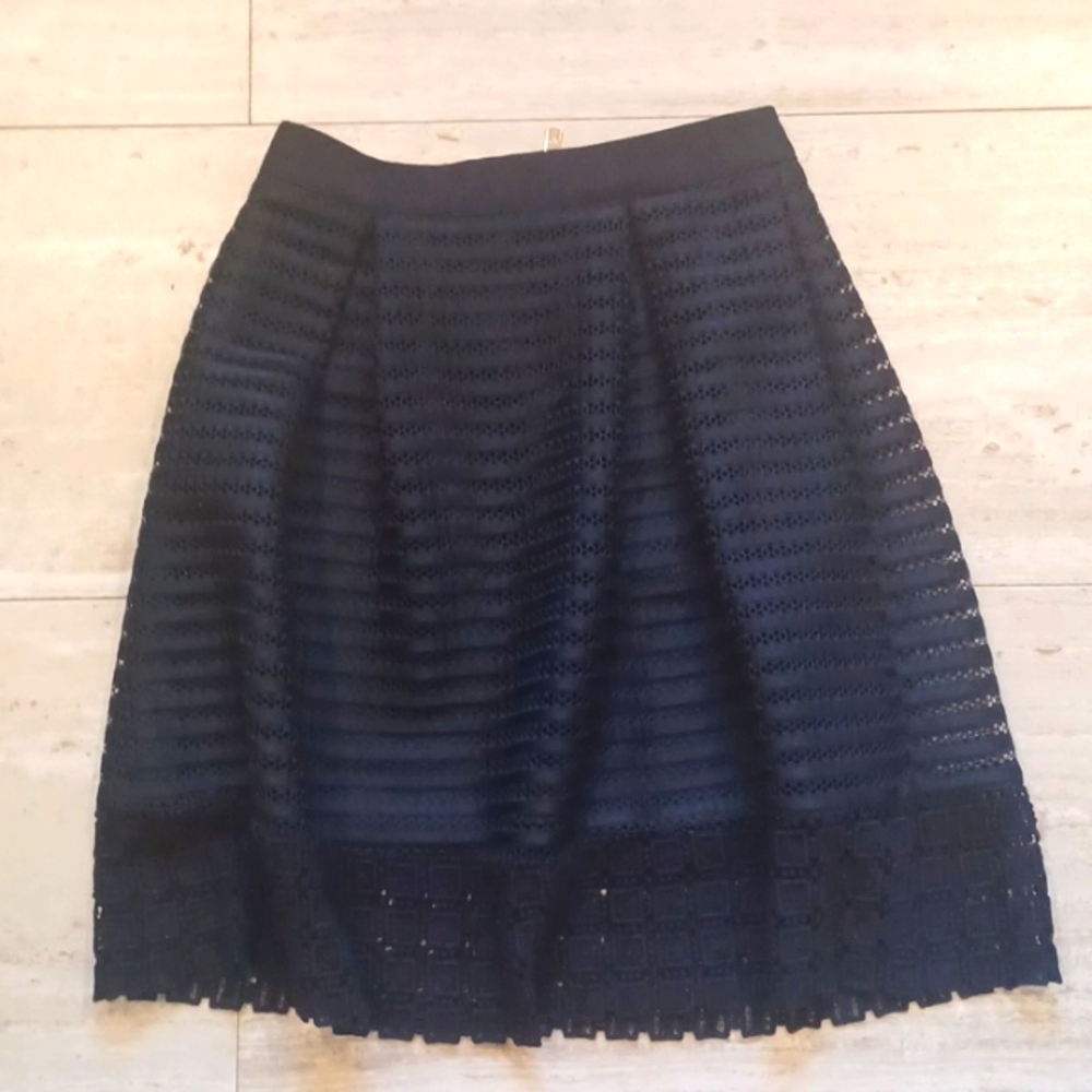 Ted Baker London Deep Navy Lacey Overlay Skirt
